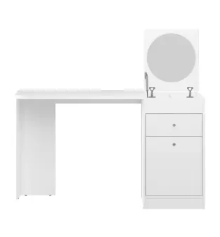 BERTOLINI Tocador Vanity Deseo Con Espejo Mesa de Maquillaje Color Blanco