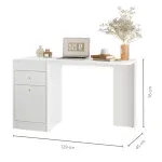 Mesa de maquillaje Bertolini Deseo desarmada con herrajes e instructivo Blanco