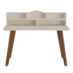 Tocador Vanity Multifuncional Moderno Bertolini Sofia con 2 Nichos 3 Estantes Color Off White Cedro