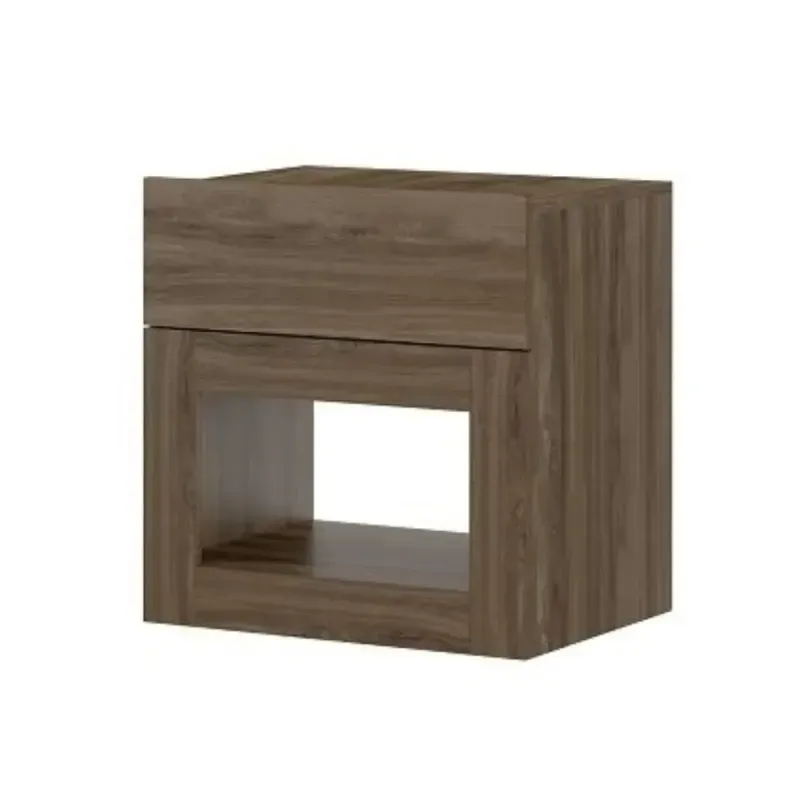 Buró Minimalista de Madera MDP Bertolini 567 con 1 Cajón y 1 nicho Legno