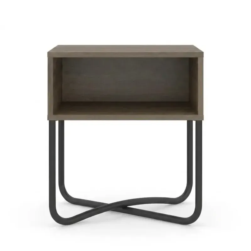 Buró Moderna Bertolini 1270 con 1 Estante color Legno Negro