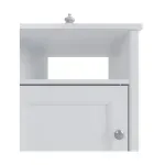 Par de Mesitas de Noche de Madera MDP modernos Bertolini DM 120 Burós Minimalistas color Blanco