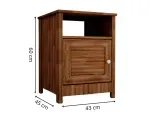 Isometricos Par de Burós Mesitas de Noche de Madera MDP modernos Bertolini DM 120 Burós Minimalistas color Imbuia