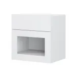 Buró Minimalista de Madera MDP Bertolini 567 con 1 Cajón y 1 nicho Blanco
