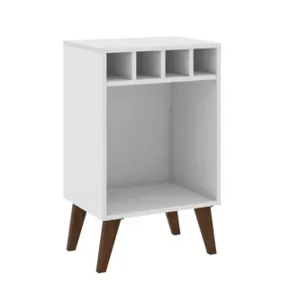 Mesa Lateral Bertolini RT 3142 Mini Cava Bar 4 nichos color Blanco