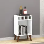 Mini bar Botellero Bertolini RT 3142 para Sala con 4 Porta Botellas color Blanco