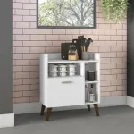 Mueble para Microondas Bertolini RT 3143 con 3 nichos 1 puerta Blanco