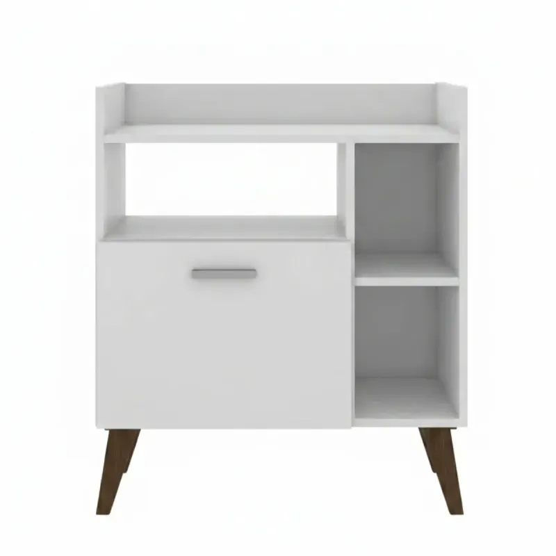 Mueble para Microondas Bertolini RT 3143 Mueble Organizador 3 nichos 1 puerta Blanco