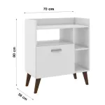 Medidas de Mueble para Microondas Bertolini RT 3143 Organizador 3 nichos 1 puerta Blanco
