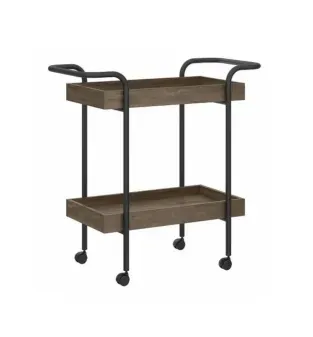 Carrito Auxiliar Bertolini 1284, Carro Cocina color Legno Negro