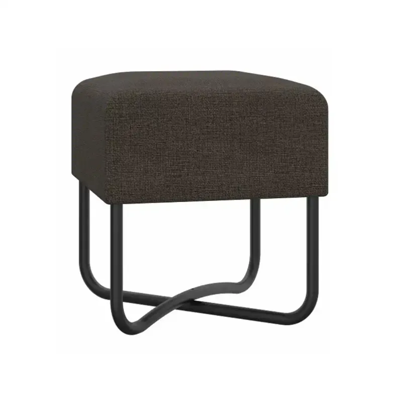 Banco Auxiliar para Sala o Comedor Moderno Bertolini 1282 Puff Minimalista color Onix Negro