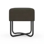 Banco Auxiliar para Sala o Comedor Moderno Bertolini 1282 Minimalista color Onix Negro