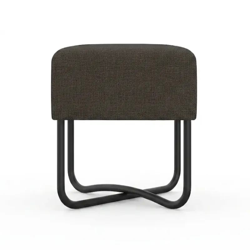 Banco Auxiliar para Sala o Comedor Moderno Bertolini 1282 Minimalista color Onix Negro