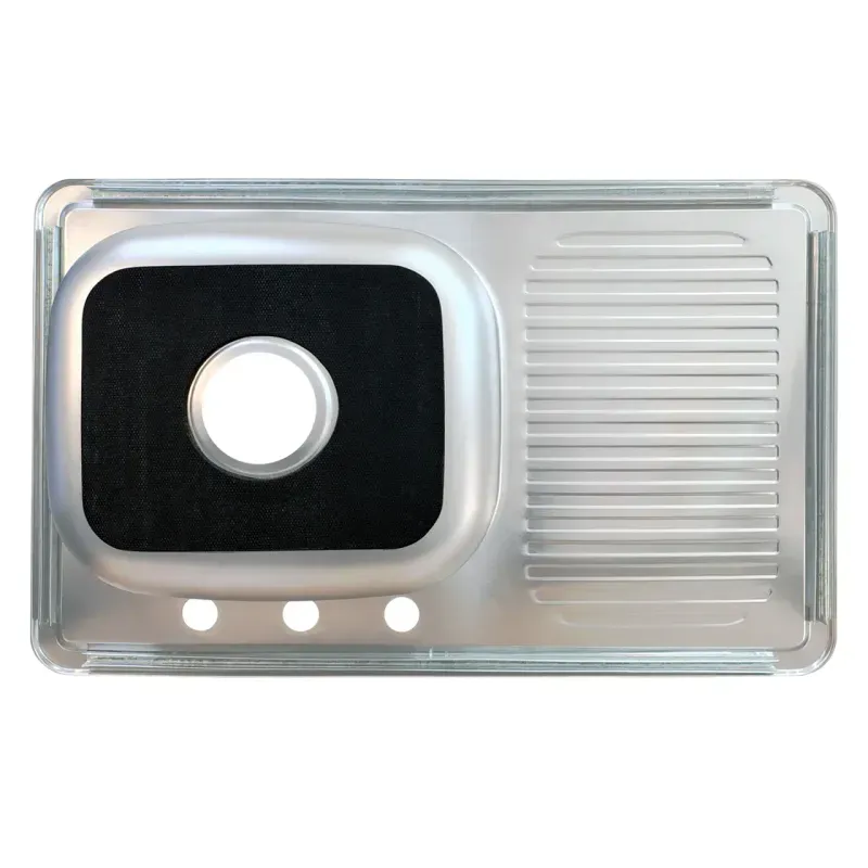Reverso Tarja Fregadero de Acero Inoxidable Bertolini Titan para Empotrar 80x50 Satinado