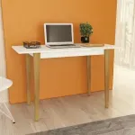 Escritorio para Oficina de Madera MDP Moderno Bertolini RT 3086 color Blanco
