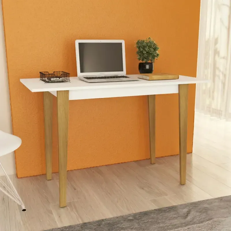 Escritorio para Oficina de Madera MDP Moderno Bertolini RT 3086 color Blanco