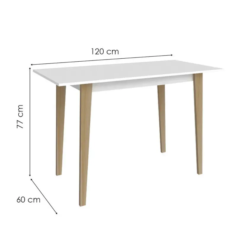 Medidas de Escritorio para Computadora y Oficina de Madera MDP Moderno Bertolini RT 3086 color Blanco