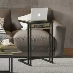 Escritorio Portátil Moderno para Computadora Armable Bertolini 1347 color Noce Negro