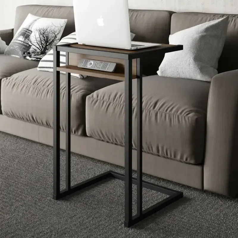 Escritorio Portátil Moderno para Computadora Armable Bertolini 1347 color Legno Negro