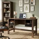 Escritorio para Computadora de Madera MDP Bertolini RT 3127 2 cajones 2 nichos color Rústico Negro