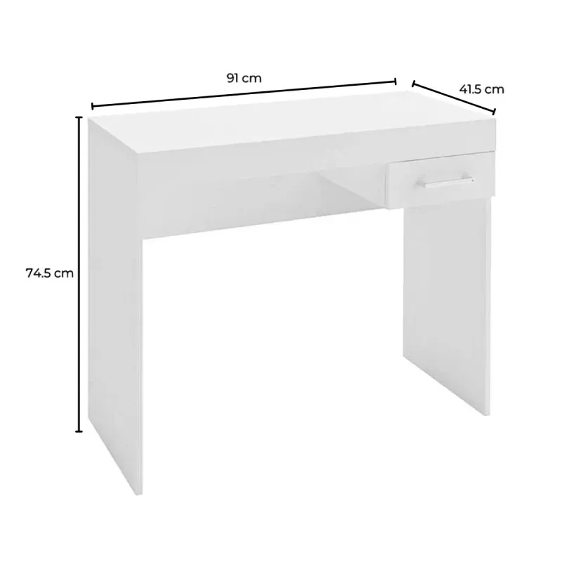 Medidas Escritorio Blanco para Computadora Bertolini Cooler Escritorio Armable de Madera MDP para Oficina con 1 Cajón