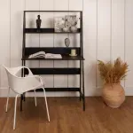 Escritorio para Computadora Armable Bertolini E 960 Mesa para PC en forma de A de Moderna con Estantes color Negro