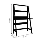 Medidas Escritorio para Computadora Armable Bertolini E 960 Mesa para PC en forma de A de Moderna con Estantes de Madera MDP color Negro