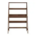 Escritorio para Computadora Armable Bertolini E 960 Mesa para PC en forma de A de Moderna con Estantes de Madera MDP color Imbuia