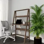 Escritorio para Computadora Armable Bertolini E 960 Mesa para PC en forma de A de Moderna con Estantes color Imbuia