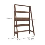 Medidas Escritorio para Computadora Armable Bertolini E 960 Mesa para PC en forma de A de Moderna con Estantes de Madera MDP color Imbuia