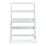 Escritorio para Computadora Armable Bertolini E 960 Mesa para PC en forma de A de Moderna con Estantes de Madera MDP color Blanco