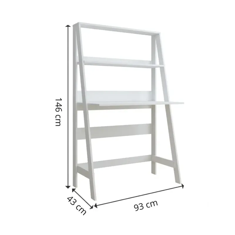 Medidas Escritorio para Computadora Armable Bertolini E 960 Mesa para PC en forma de A de Moderna con Estantes de Madera MDP color Negro