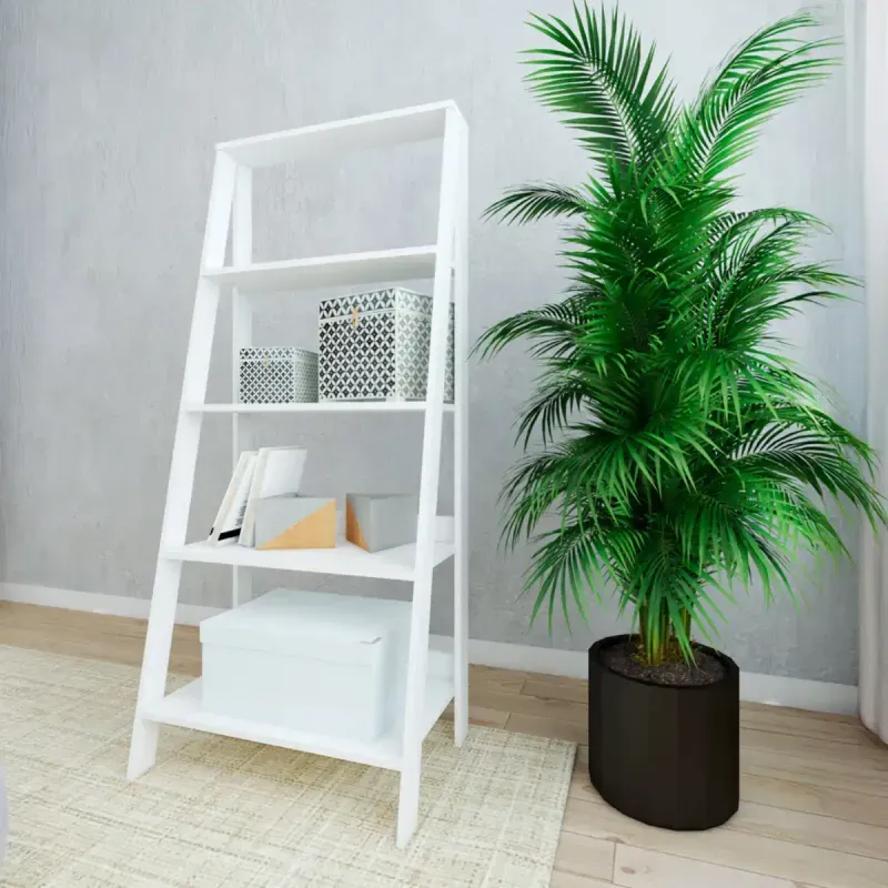 Estantería Librero Bertolini E 959 Mueble para Libros Moderno con 4 nichos color Blanco