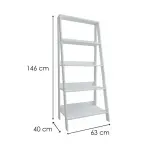 Medidas de Estantería Librero Minimalista Armable Bertolini E 959 Mueble para Libros Moderno con 4 nichos color Blanco