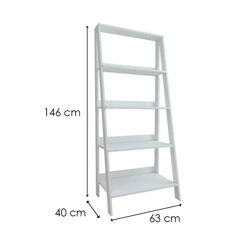 Medidas de Estantería Librero Minimalista Armable Bertolini E 959 Mueble para Libros Moderno con 4 nichos color Blanco