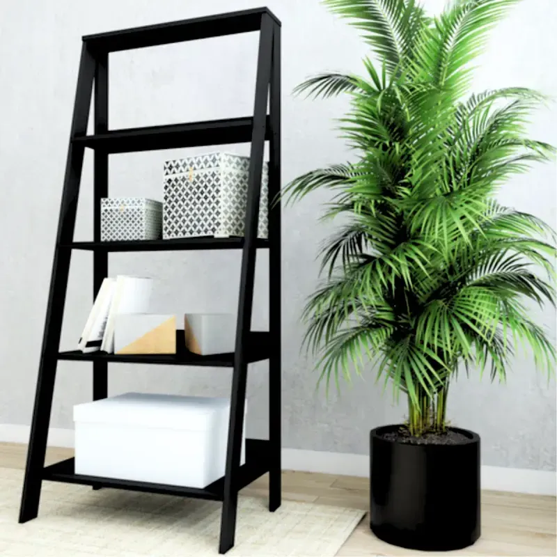 Estantería Librero Bertolini E 959 Mueble para Libros Moderno con 4 nichos color Negro