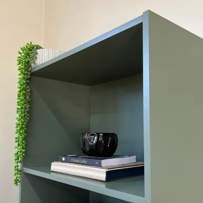 Detalle de Estantería Librero Armable Moderno Bertolini Multy Librería Organizador con 4 entrepaños color Menta