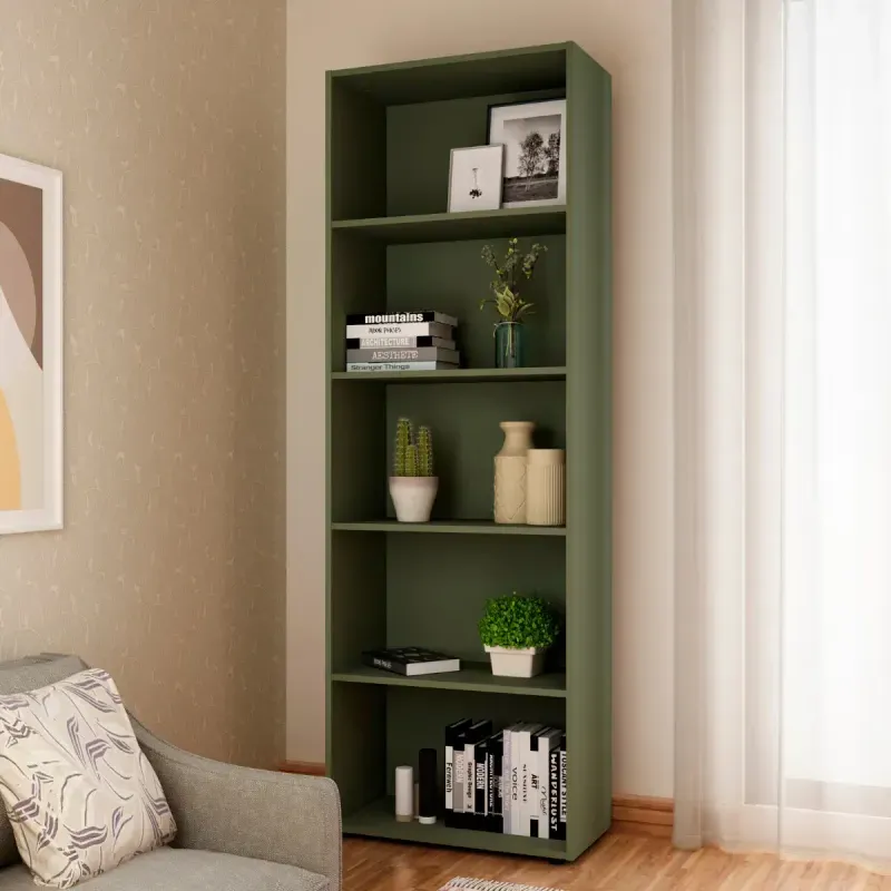 Estantería Librero Moderno Bertolini Multy Librería Organizador con 4 entrepaños color Menta