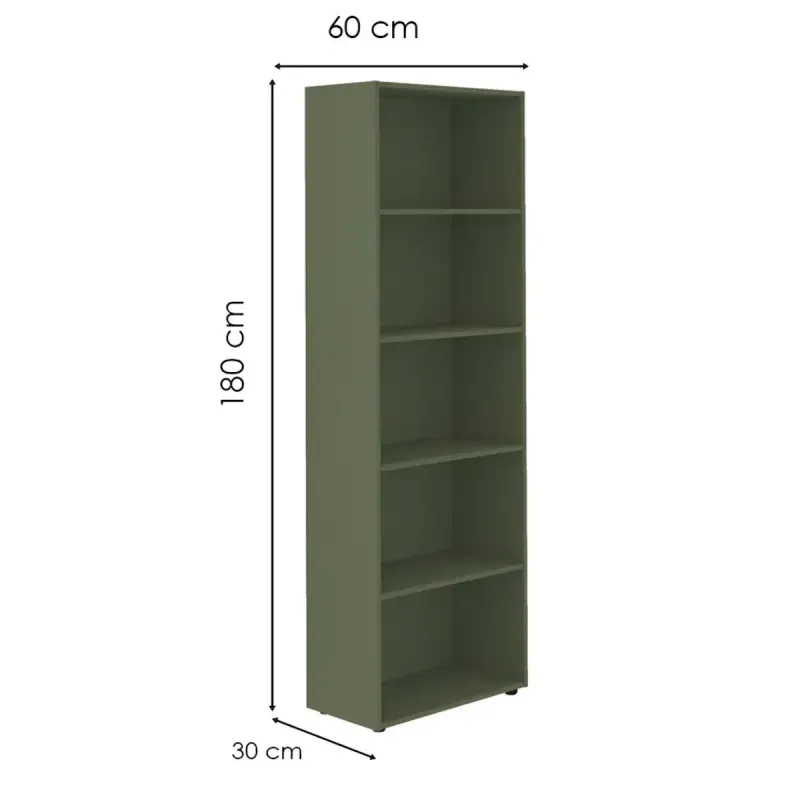 Medidas de Estantería Librero Armable Moderno Bertolini Multy Librería Organizador con 4 entrepaños color Menta