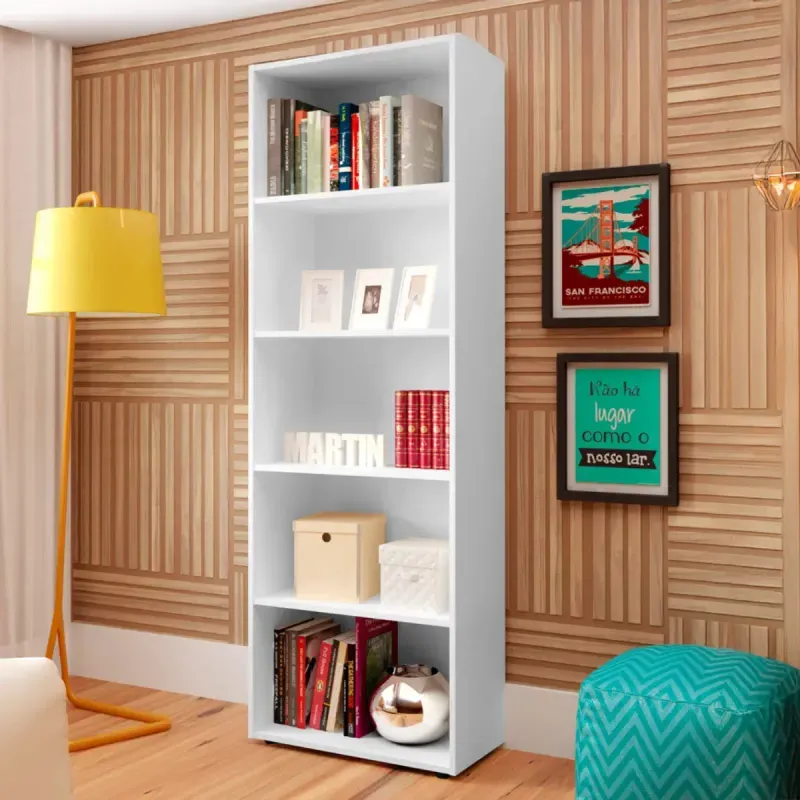 Estantería Librero Armable Bertolini Multy Librería Organizador con 4 entrepaños color Blanco