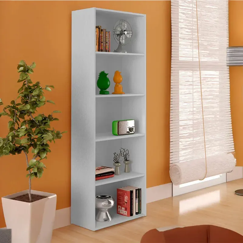Estantería Librero Moderno Bertolini Multy Librería Organizador con 4 entrepaños color Blanco