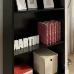 Detalle de Estantería Librero Armable Moderno Bertolini Multy Librería Organizador con 4 entrepaños color Negro