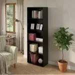 Estantería Librero Moderno Bertolini Multy Librería Organizador con 4 entrepaños color Negro