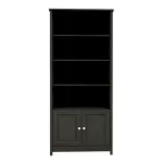 Estantería Librero Organizador Minimalista Bertolini E 958 Estante de Almacenamiento Moderno con 4 nichos color Negro