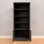 Estantería Librero Organizador Minimalista Bertolini E 958 Estante de Almacenamiento con 4 nichos color Negro