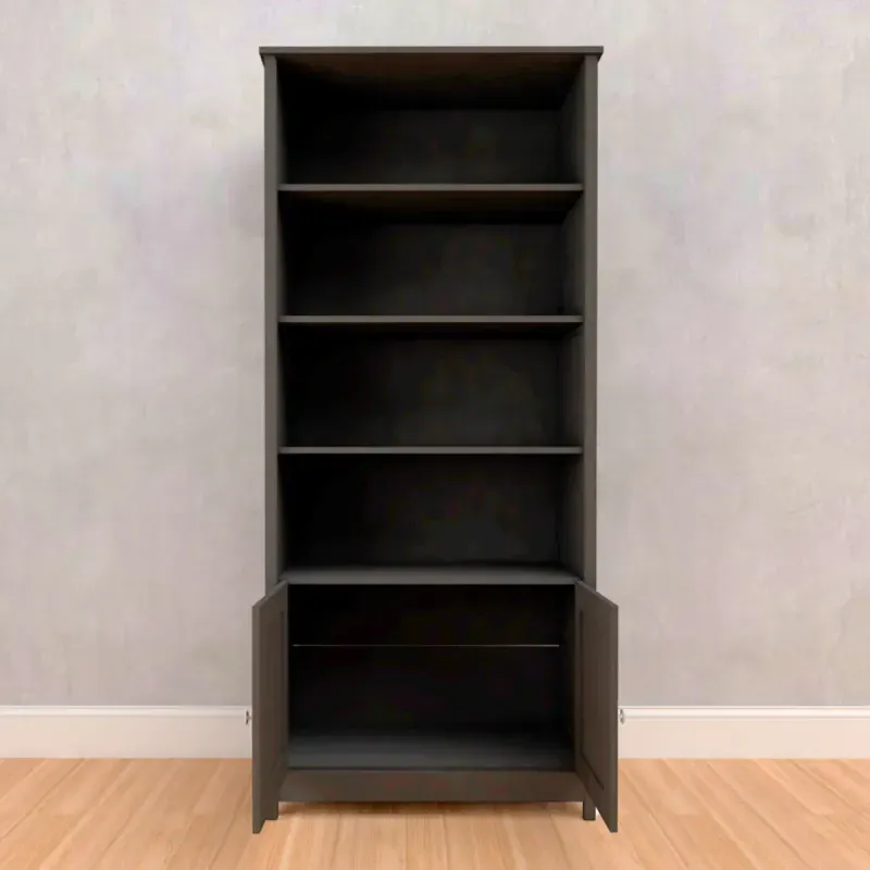 Estantería Librero Organizador Minimalista Bertolini E 958 Estante de Almacenamiento con 4 nichos color Negro
