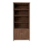 Estantería Librero Organizador Minimalista Bertolini E 958 Estante de Almacenamiento Moderno con 4 nichos color Imbuia