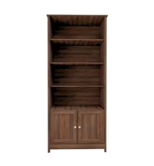 Estantería Librero Bertolini E 958 con 4 nichos 2 puertas color Imbuia