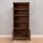Estantería Librero Organizador Minimalista Bertolini E 958 Estante de Almacenamiento con 4 nichos color Imbuia