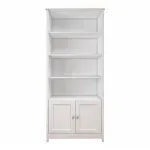 Estantería Librero Organizador Minimalista Bertolini E 958 Estante de Almacenamiento Moderno con 4 nichos color Blanco